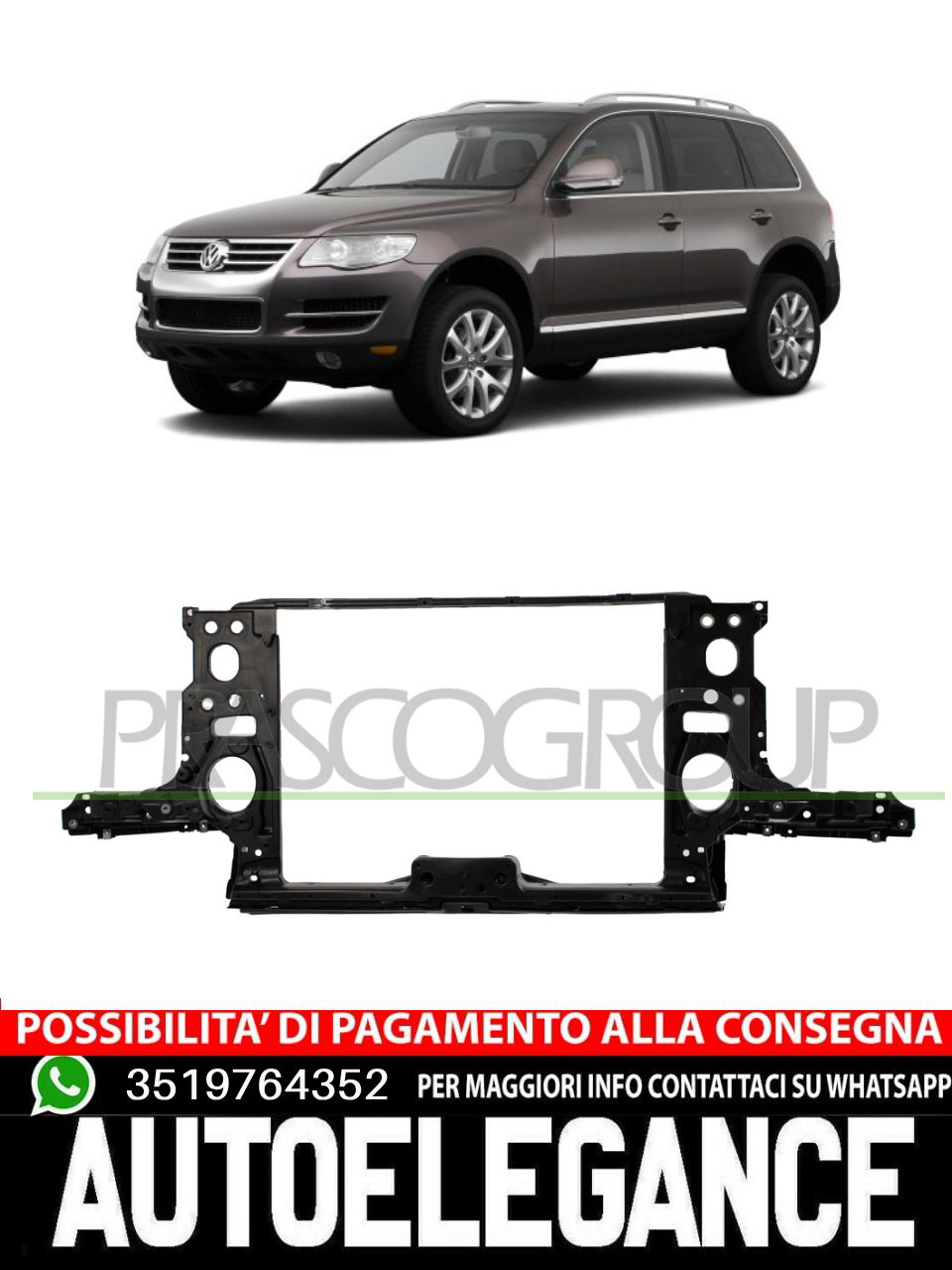 Frontale anteriore completo per Volkswagen Touareg 01/07- 12/06 7L0805594R