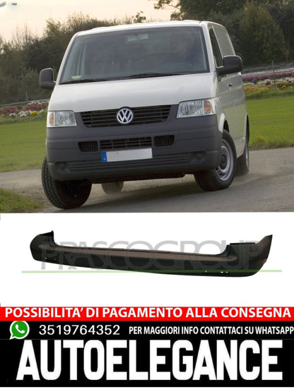 Paraurti Prasco Posteriore NERO/GOFFRATO Per Vw Transporter 7H0807417F9B9