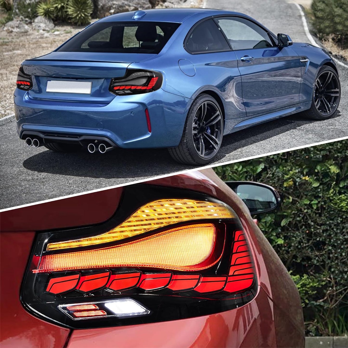 Fanali posteriori OLED per BMW Serie 2 M2 F87 2014-2021 1a generazione con animazione dinamica