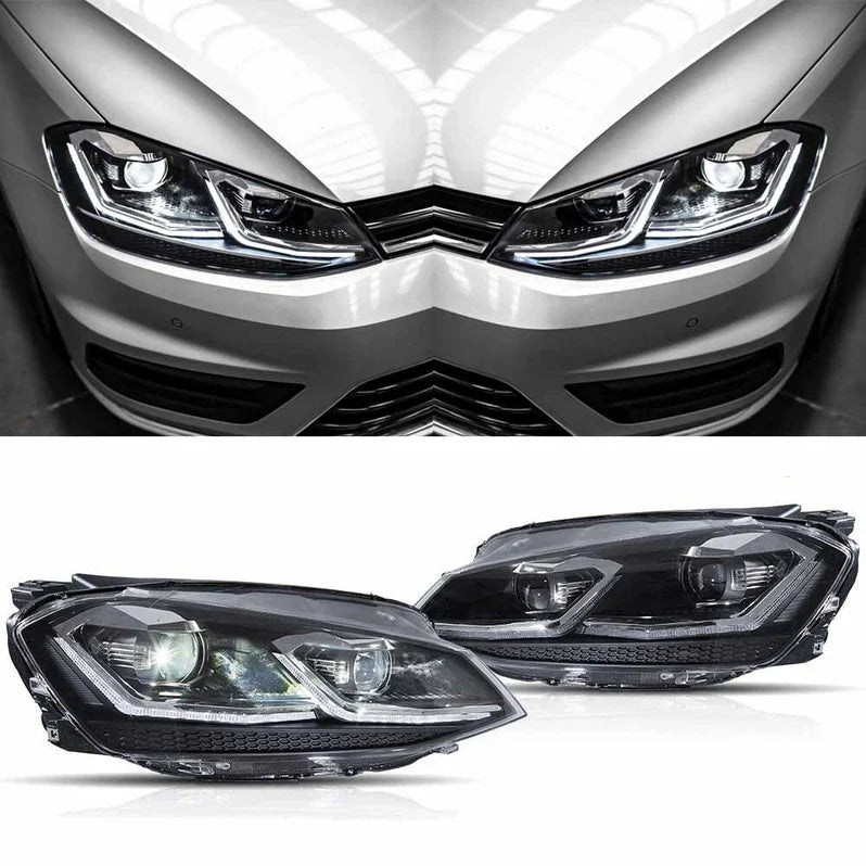 Full LED Headlights for Golf MK7 Halogen Models 2015-2017 (Europe 2013-2016) 