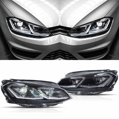 Full LED Headlights for Golf MK7 Halogen Models 2015-2017 (Europe 2013-2016) 