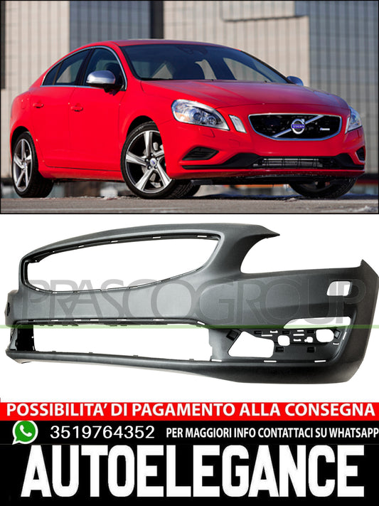 Paraurti Prasco Anteriore CON PRIMER FORI LAVAFARI Per Volvo V60 S60 39834053