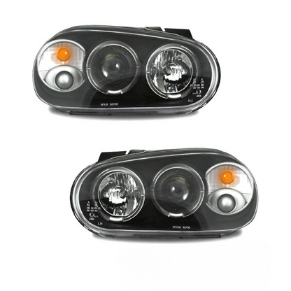 💫ART.7226 FARI "ANGEL EYES" NERI adatto per VW GOLF 4 09.97-09.03💫