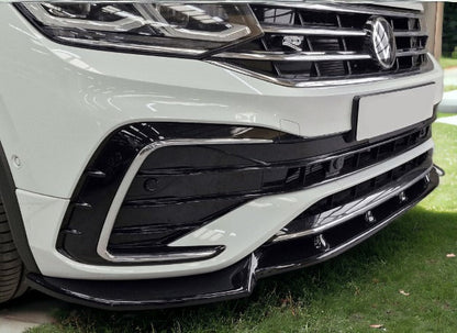 Splitter anteriore adatto per VW VOLKSWAGEN Tiguan MK2 R/R-Line Facelift 2020+
