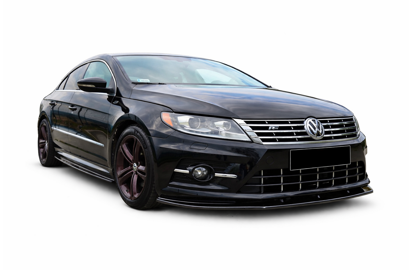 💫 Splitter Anteriore Nero Lucido per VW Passat CC R Line 2008-2011💫