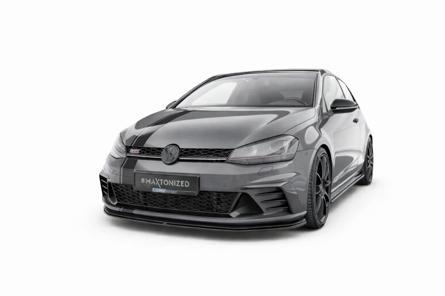 💫ART.9315 Splitter Anteriore Nero Lucido per VW Golf GTI Clubsport Mk7 2013-2016💫