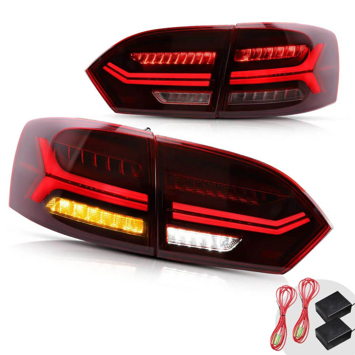 Fanali posteriori sequenziali a LED per Volkswagen Jetta Sagitar 2011-2014 (non adatto al 2013 Jetta GLI e versione a LED di fabbrica)