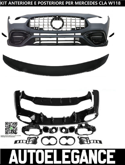 FRONT AND REAR KIT SUITABLE FOR CLA W118 A45 AMG 