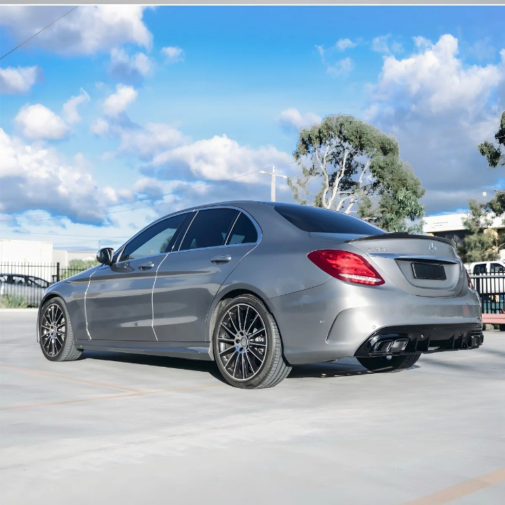 💫ART.8044 Diffusore + Tubi di Scarico Look C63 AMG Facelift per Classe C W205 13-21💫
