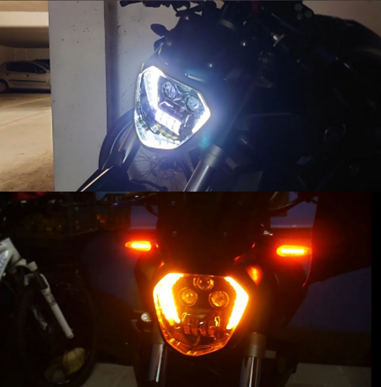 💕ART.7875 FARO MOTO FULL FULL LED YAMAHA MT07 Headlight FZ07 2014 -2017 DRL💕