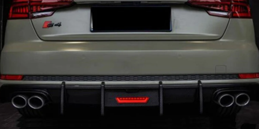 💕ART.8200 DIFFUSORE AUDI A4 B9 CARBONIO SLINE CON TERZO STOP LED 💕