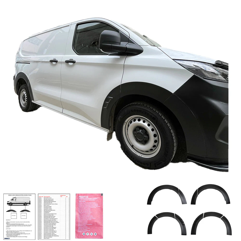 Copri passaruota compatibili con FORD Transit Custom Mk2 2023+ NERO OPACO
