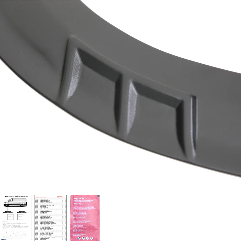 Copri passaruota compatibili con FORD Transit Custom Mk2 2023+ NERO OPACO