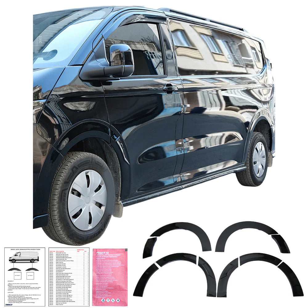 💫ART.2988 Parafanghi Allargati - VW Transporter T7 2024+ (LWB) (Nero Lucido)💫