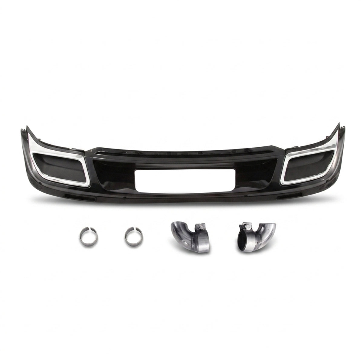 👉Diffusore stile R Line adatto per VW Tiguan MK2 (2016-2020) Nero Argento👈