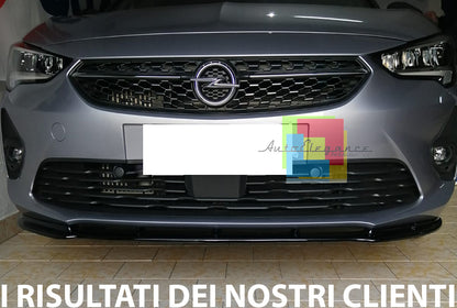 OPEL CORSA F FRONT BUMPER BLADE IN ABS SPORTS LOOK BLACK SPLITTER