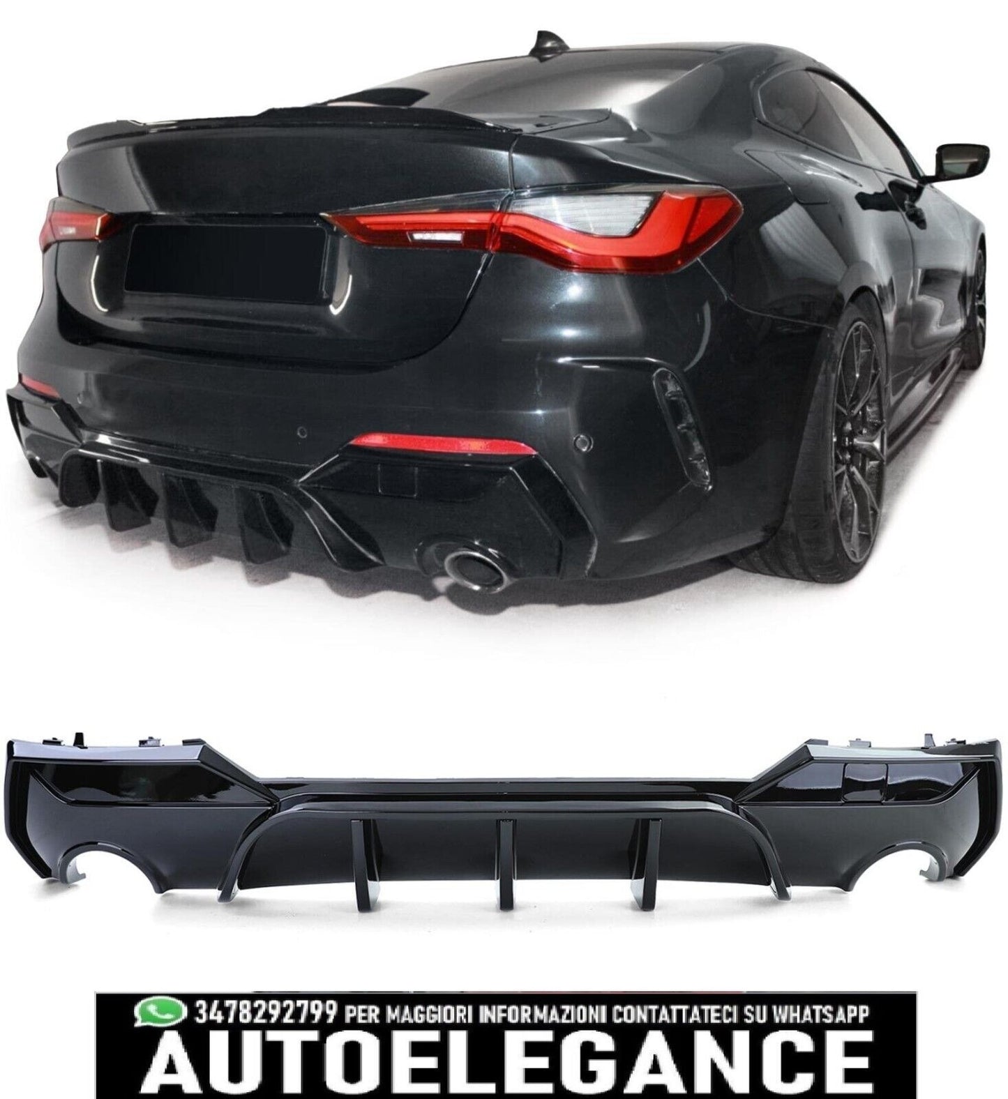 DIFFUSORE BMW Serie 4 G22 G23 M Sport (2020-up) M440i Design