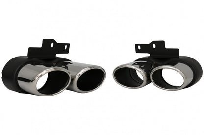 Paraurti posteriore Diffusore Valance con terminali di scarico adatti per Audi A6 C8 4K Avant Sedan (2018-up) S6 Design Nero opaco
