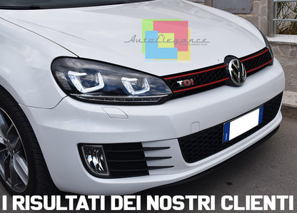 Paraurti anteriore per VW Golf VI 6 08-13 Griglia Fendinebbia GTI Look