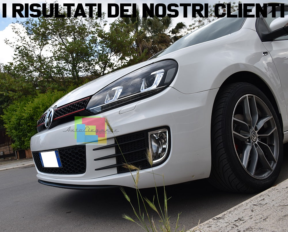 Paraurti anteriore per VW Golf VI 6 08-13 Griglia Fendinebbia GTI Look