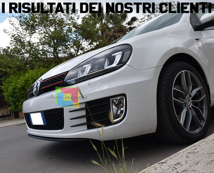 Paraurti anteriore per VW Golf VI 6 08-13 Griglia Fendinebbia GTI Look
