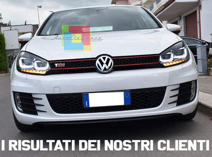 Paraurti anteriore per VW Golf VI 6 08-13 Griglia Fendinebbia GTI Look