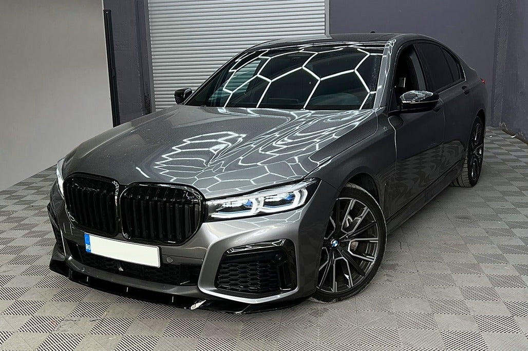 Labbro spoiler paraurti anteriore adatto per BMW Serie 7 G11 G12 LCI M Sport (dal 02.2019 in poi) Piano Black