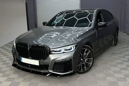 Labbro spoiler paraurti anteriore adatto per BMW Serie 7 G11 G12 LCI M Sport (dal 02.2019 in poi) Piano Black