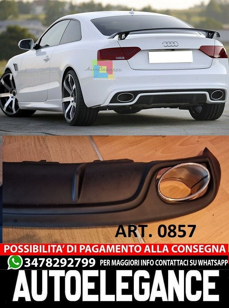 AUDI A5 COUPE 2007-2011 SPOILER DIFFUSORE RS5 POSTERIORE SOLO PER PARAURTI SLINE