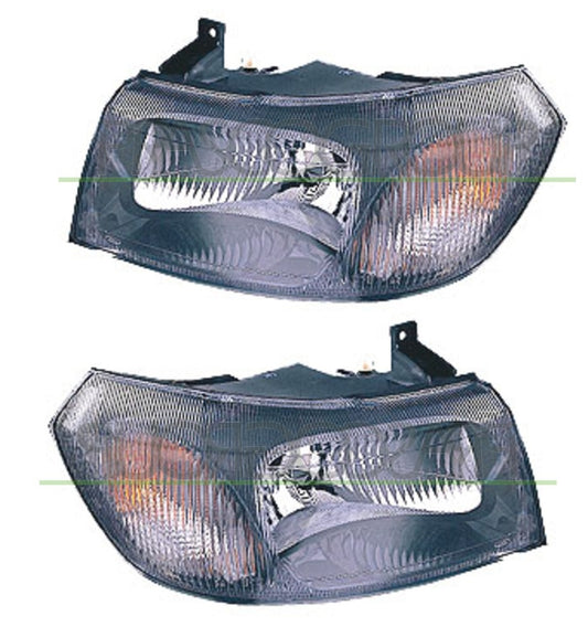 COPPIA FARI FORD - TRANSIT MK VI - MOD. 03/00 - 02/06 H4 ELETTRICO SENZA MOTORE-NERO