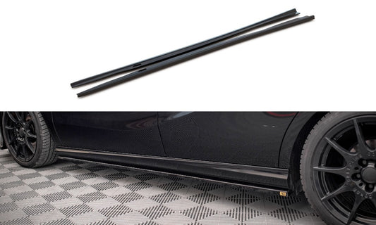 MERCEDES B-CLASS W247 SPLITTER UNDER SIDE SKIRTS ABS GLOSS BLACK