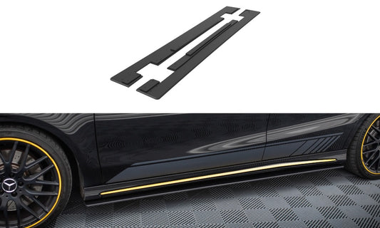 under skirts black glossy suitable for mercedes cla class c117 w117
