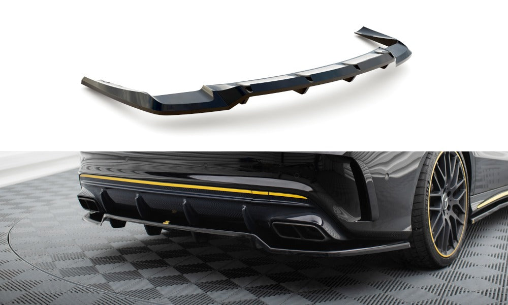 SPLITTER SOTTO PARAURTI POSTERIORE ADATTO PER CLA C117 W117 SOLO PER PARAURTI AMG