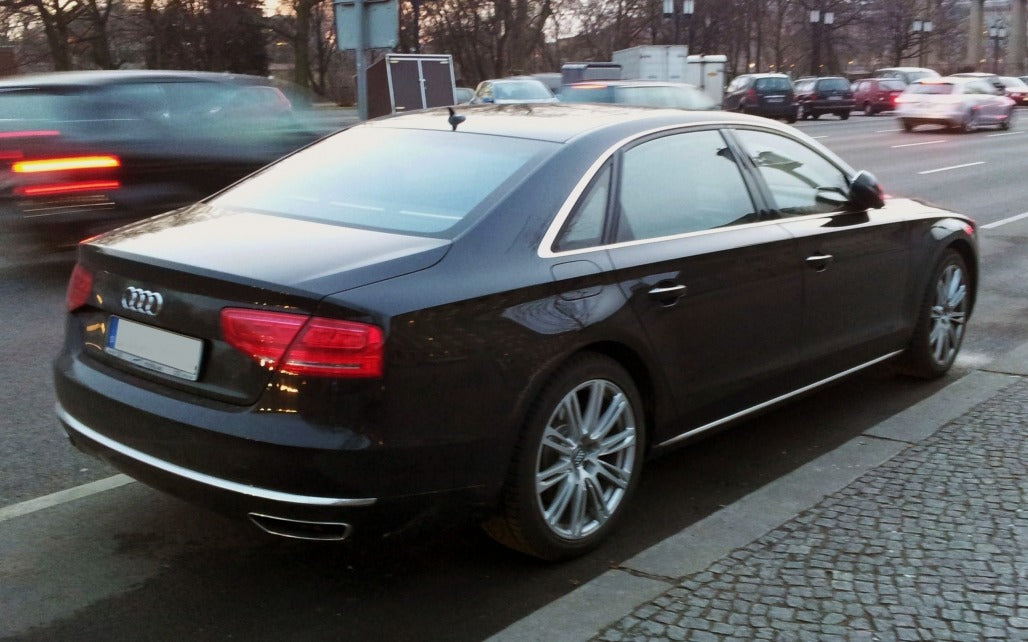 diffusore paraurti posteriore con terminali marmitta di scarico adatti per Audi A8 D4 (2010-2014) W12 Design