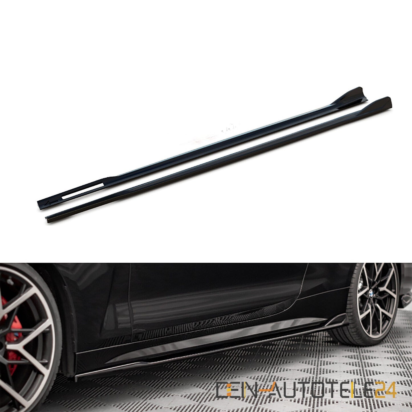 SOTTO MINIGONNE LATERALI PER BMW G22 G23 COUPE CABRIO NERO LUCIDO