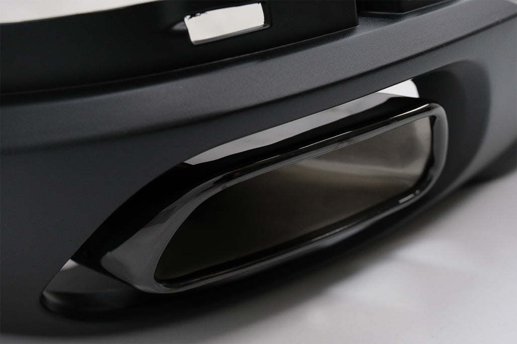 Diffusore mantovana per paraurti posteriore con terminali di scarico quadrati adatto per BMW X5 F15 (2013-2018) Design M-Tech V8 per paraurti posteriore standard edizione grigio scuro