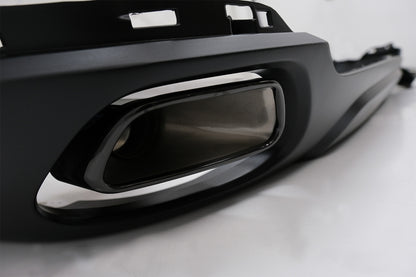 Diffusore mantovana per paraurti posteriore con terminali di scarico quadrati adatto per BMW X5 F15 (2013-2018) Design M-Tech V8 per paraurti posteriore standard edizione grigio scuro
