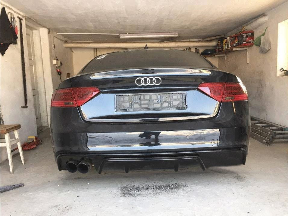 AUDI A5 COUPE FROM 2012+ UNDER BUMPER RS5 SPORTY LOOK REAR DIFFUSER