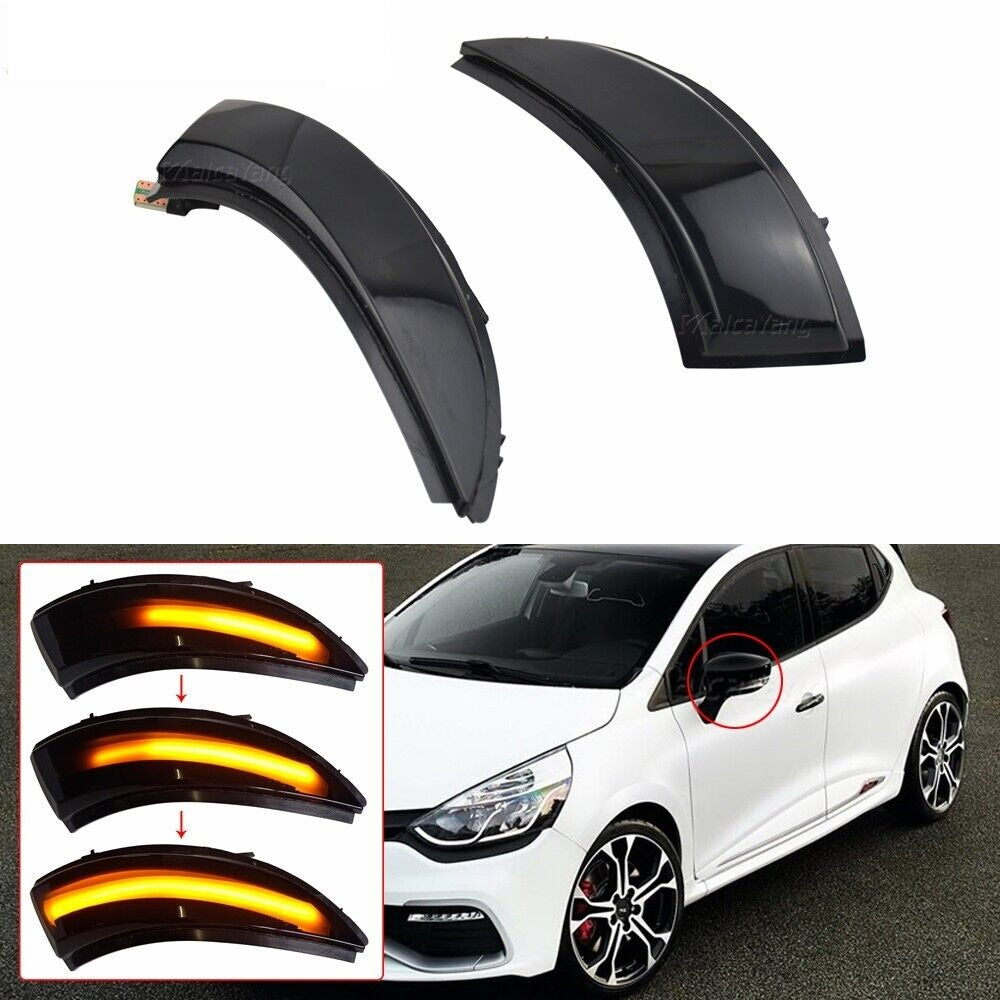 LED Progressive Side Lights Arrows for RENAULT CLIO CAPTUR Black Dynamic