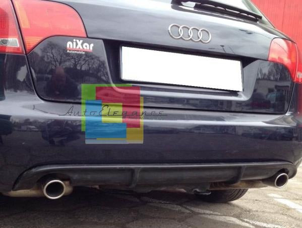AUDI A4 B7 04-07 AVANT REAR DIFFUSER UNDER BUMPER DOUBLE LOOK RS4 S4