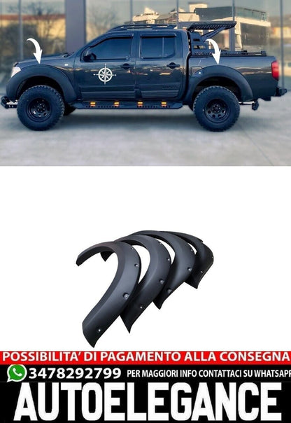 Parafanghi per NISSAN Navara D 40 2005-2010 4 pezzi