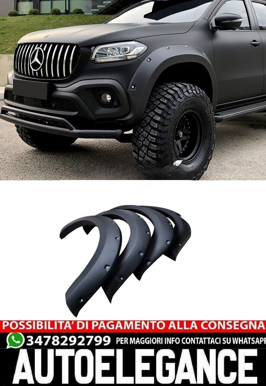 Allarga parafango per MERCEDES X Class 2017+ W470 4 pezzi con ABE