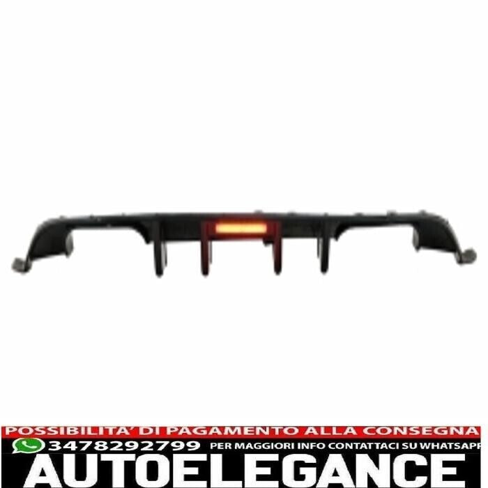 Rear bumper air diffuser suitable for vw golf 7.5 (2017-2019) r look black