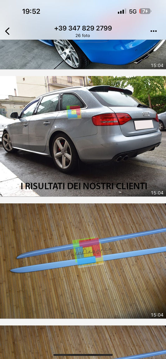 DIFFUSORE + SPOILER + MINIGONNE AUDI A4 B9