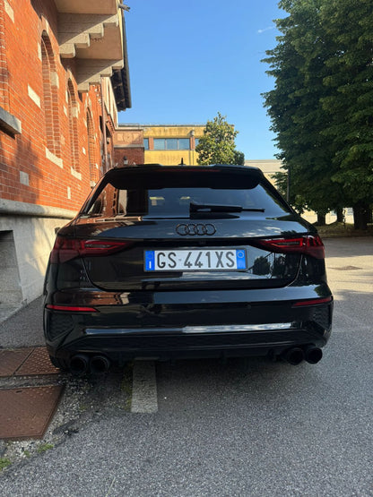 REAR BUMPER SUITABLE FOR A3 SLINE 8Y SPORTBACK + GLOSSY BLACK DIFFUSER