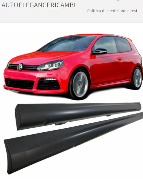 SIDE SKIRTS FOR VW GOLF 6 VI 2008-2013 UNDER DOOR RLINE ABS