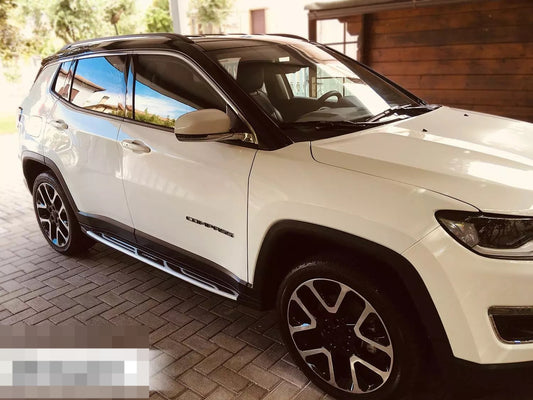 PEDANE Per Jeep Compass MX 2017 + 4x4 Alluminio Minigonne Laterali Accessori