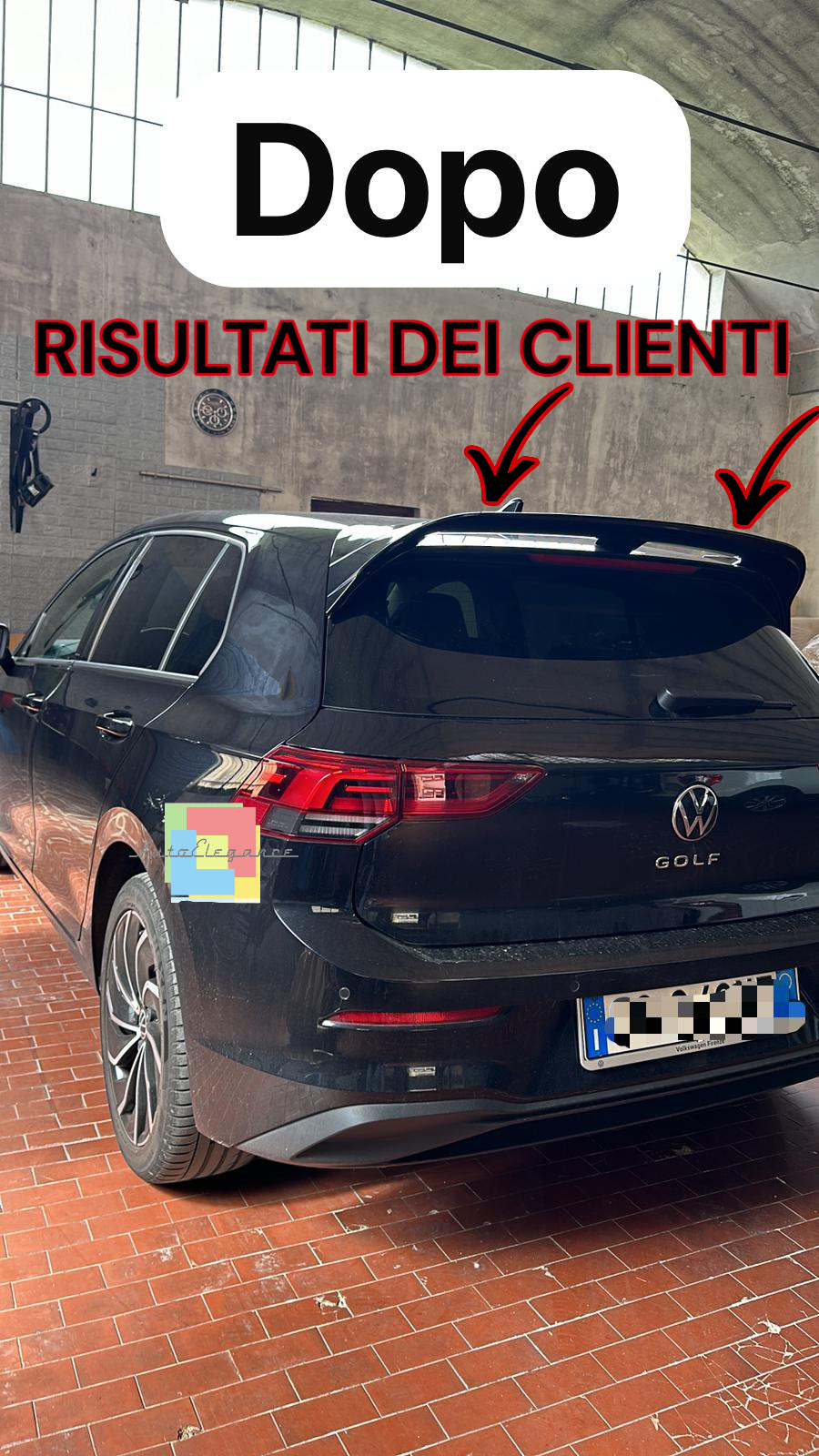 ⭐0673 VW GOLF 8 VIII 19+ SPOILER TETTO POSTERIORE LOOK RLINE NERO LUCIDO ABS ⭐
