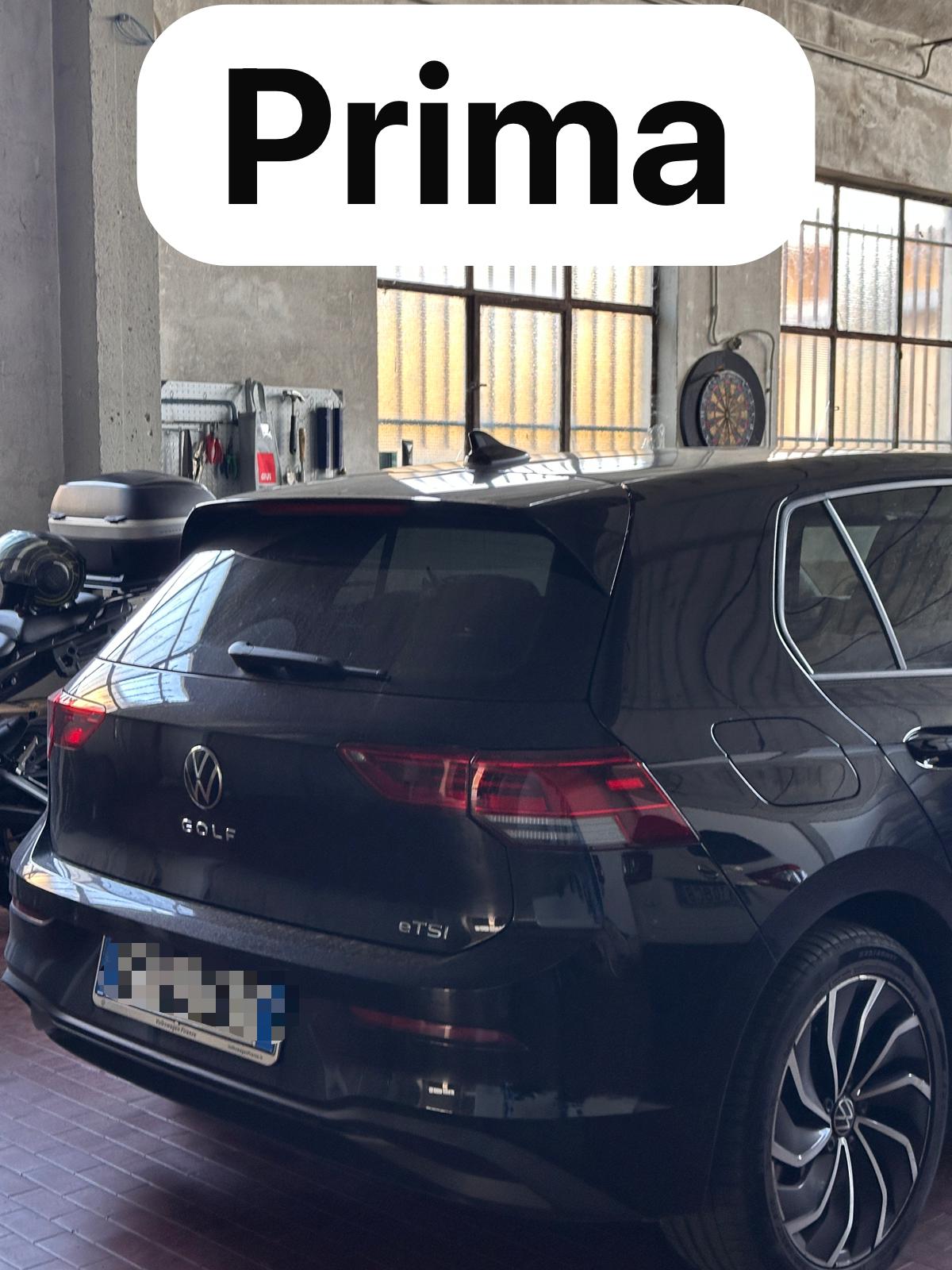 ⭐0673 VW GOLF 8 VIII 19+ SPOILER TETTO POSTERIORE LOOK RLINE NERO LUCIDO ABS ⭐