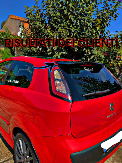 🔥0268 ALETTONE SPORTIVO ADATTO FIAT PUNTO EVO GRANDE PUNTO SPOILER TETTO NERO🔥